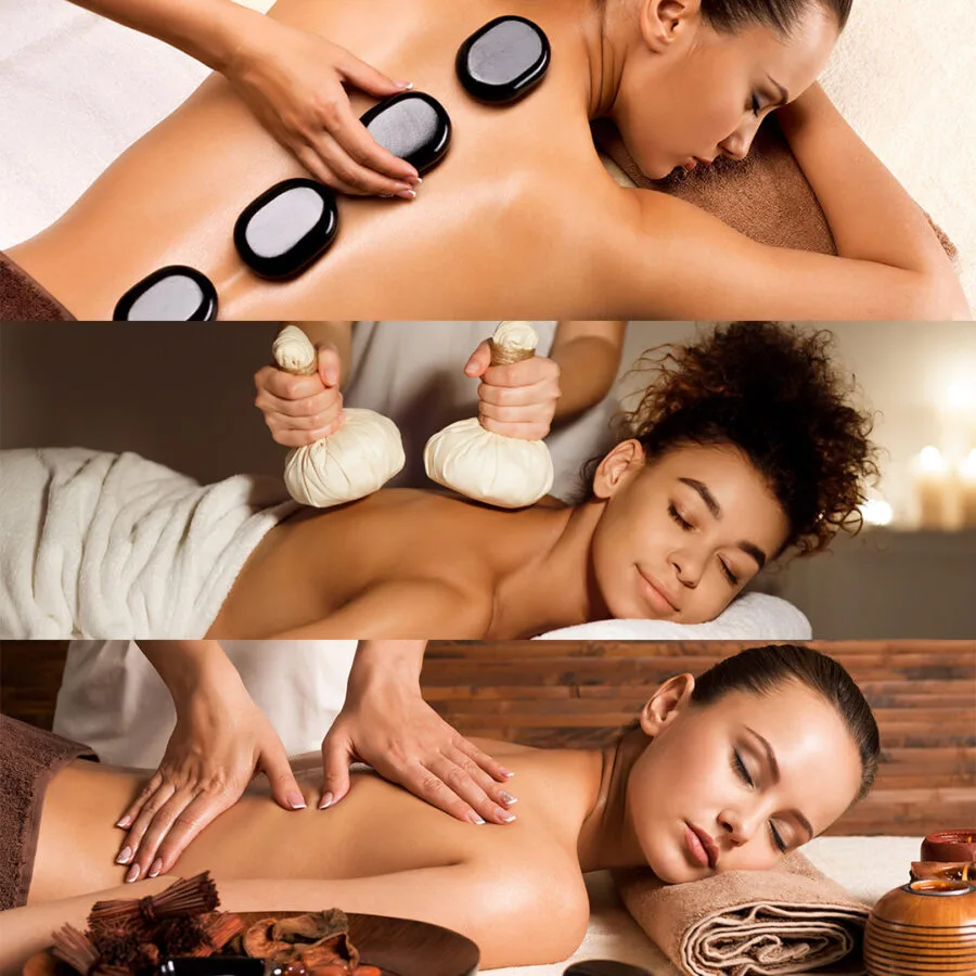 Wellnessmassage Ausbildung + Hot-Stone Massage + Kräuterstempel-Massage